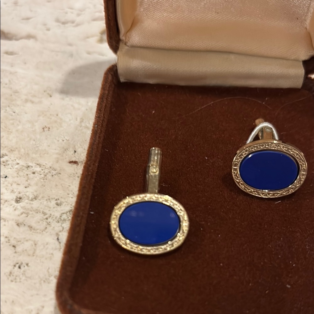 Blue Cufflinks - Picture 2 of 3